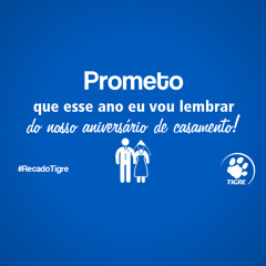 Prometo que esse ano eu vou lembrar do nosso aniversário de casamento.