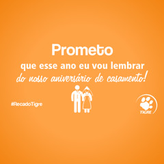 Prometo que esse ano eu vou lembrar do nosso aniversário de casamento.