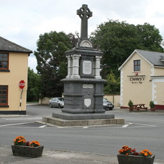 Monument at the centre of Oulart Village