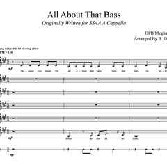 All About That Bass for SSAA A Cappella