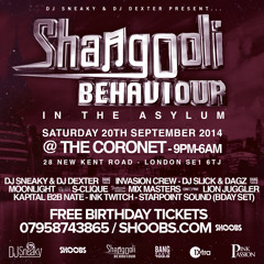 Shangooli Behaviour In The Asylum Sat 20th Sep @ The Coronet