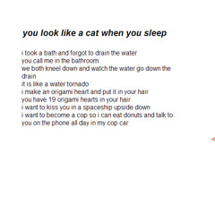 you look like a cat when you sleep