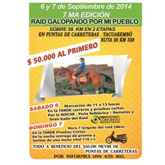 PROMO GENERAL RAID GALOPANDO POR MI PUEBLO 6 Y 7 SEPTIEMBRE 2014