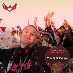 Alastair @ Burning Man 2014 - Heart Phoenix Sunrise Set