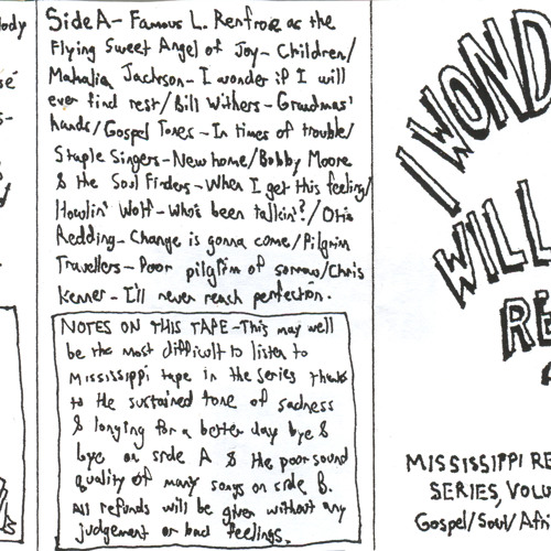 Mississippi Records Tape Series #34 - I Wonder If I Will Ever Rest (Side A)