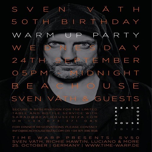 Sven Vath - Live At 50th Birthday Warm Up Party, Beach House (Ibiza) - 24-Sep-2014