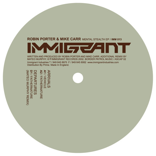 Robin Porter - Vehicle (Original Mix) - Immigrant Records