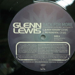 Back For More - Glenn Lewis (Ishfaq remix)
