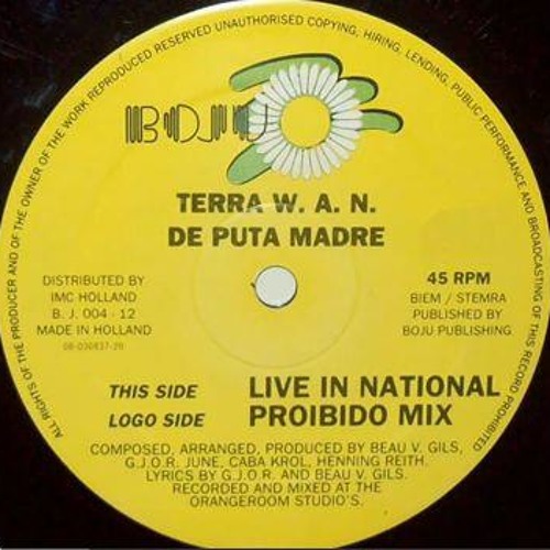 Stream 1 Terra W.A.N. - Puta Madre by BOJU Records | Listen online for free  on SoundCloud
