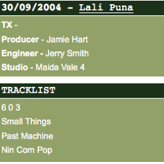 Lali Puna: Past Machine (John Peel Session 2004)