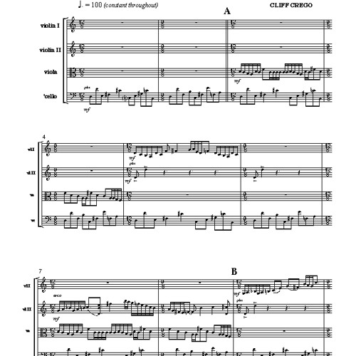part of X-Country STRING QUARTET Project, "21 steps"