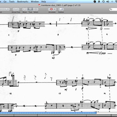 TROMBONE DUO "Outward Bound," for tenor & bass trombone [fragment]