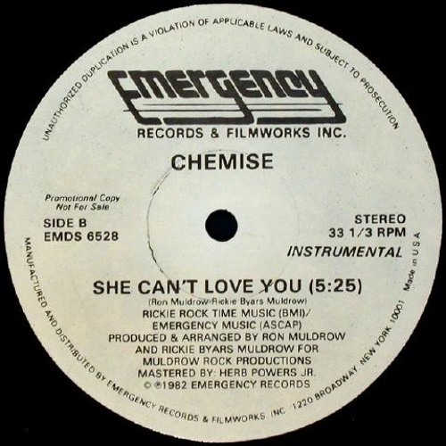 Stream Chemise - She Can't Love You by Unidisc Music | Listen online for  free on SoundCloud