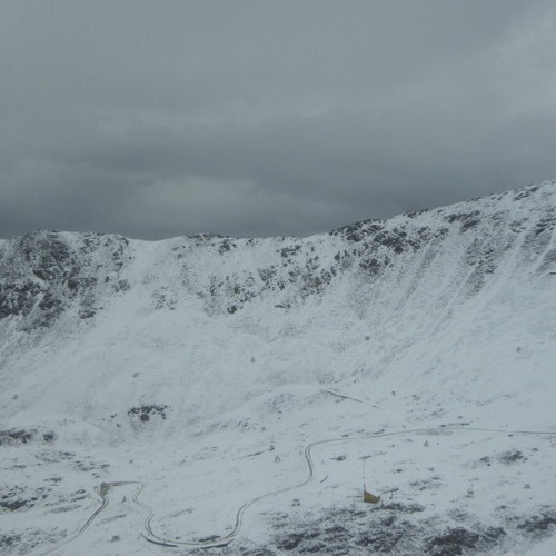 Electric storm on the top of the mountain