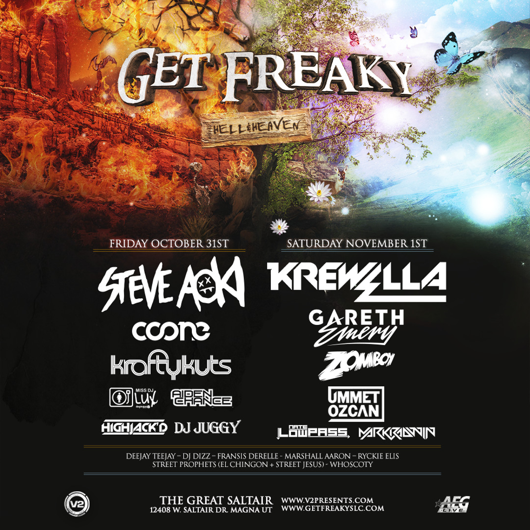 Stream Get Freaky 2014 feat. Steve Aoki, Krewella, Gareth Emery