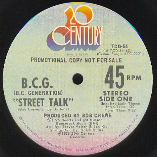 The Bob Crewe Generation ‎– Street Talk [Related Forms Edit]