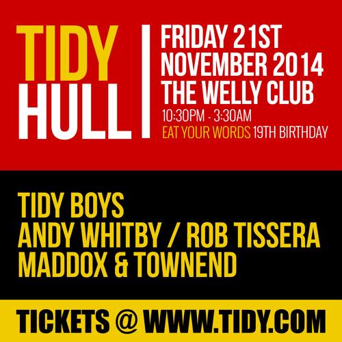 Stream Andy Whitby @ Tidy Hull (FREE DOWNLOAD) by ANDY WHITBY | Listen  online for free on SoundCloud