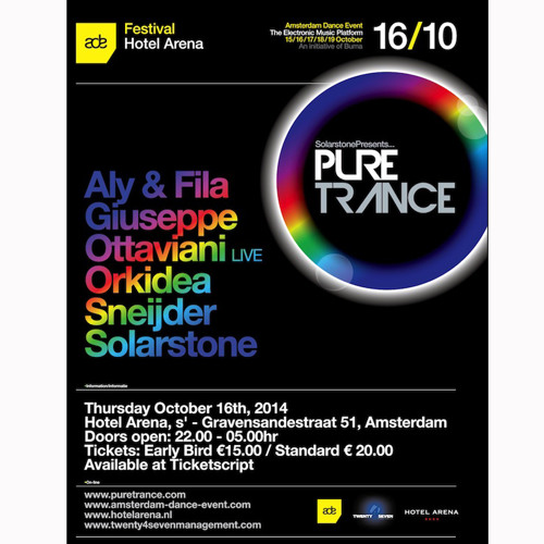 Stream Solarstone | Listen to Solarstone pres. Pure Trance ADE 2014 @ Hotel  Arena, Amsterdam (16.10.2014) playlist online for free on SoundCloud