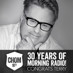 Bilal Butt congratulates Terry DiMonte on 30 years as a morning radio host