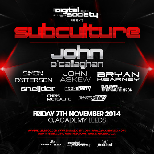 Mark Sherry LIVE @ Subculture, Digital Society (Leeds) 07.11.14