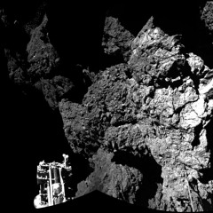 The First Touchdown on a Comet