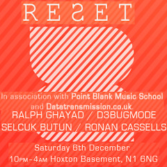 Warm Up Mix - RESET # 2 @ Hoxton Basement - 06 Dec '14