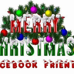 "Merry Christmas Facebook Friends" www.pinkhedgehog.com