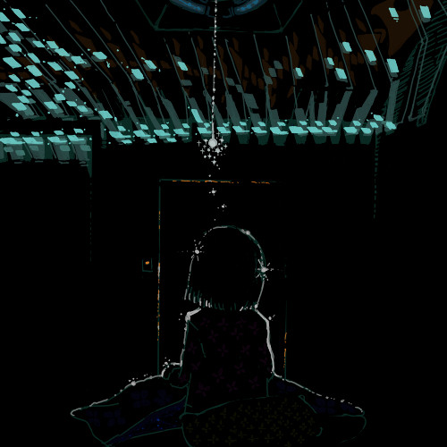 カーテンとレールの隙間から差し込む光 By Hmmori