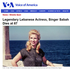 Arab Music and Film Diva Sabah on VOA