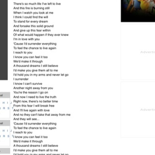 i surrender celine dion