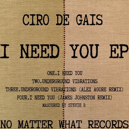 Ciro De Gais - I Need You (James Johnston Remix) (No Matter What)(OUT NOW!)