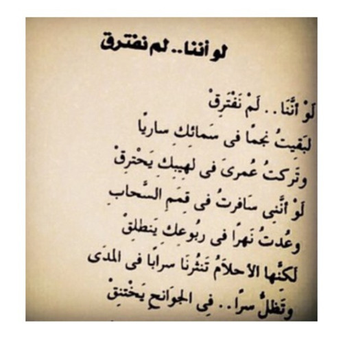 لو اننا لم نفترق