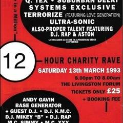 Q-Tex Live PA & DJ Rap @ 12 Hr Charity Party - Scotland 13-03-1993