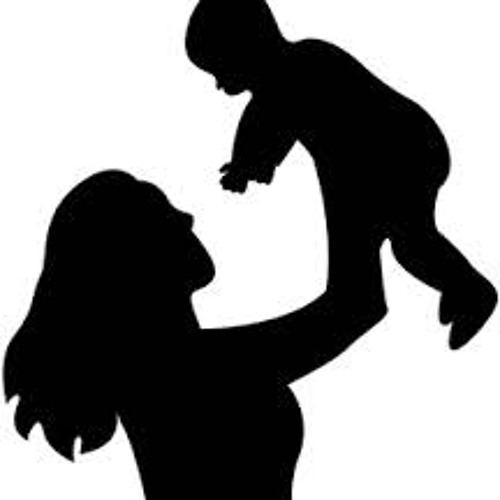 Женщина с ребенком на руках картинки силуэт