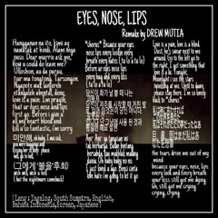 EYES, NOSE, LIPS Remake By Drewmutia ( Lang : Tagalog, South Sumatra, English, Bahasa Indonesia, Korean, Japanese )