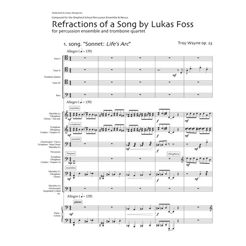 I. Refractions of a Song by Lukas Foss - Song