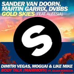 Dimitri Vegas & Like Mike vs Martin Garrix, DVBBS & Sander Van Doorn - Body Talk vs Gold Skies