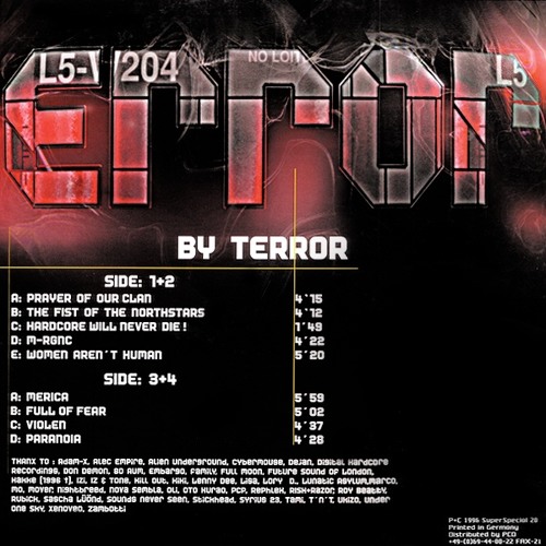 PARANOIA [Search and Destroy] written and composed by U-Man/ Syrius 23/ Nightbreed/ D.Wight