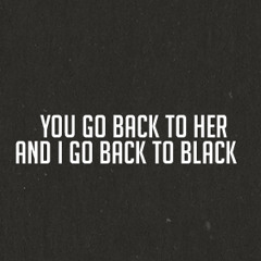 Back to Black - Amy W. House (Elbow cover)