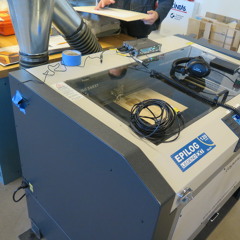 Epilog Laser Cutter recorded with Induction Coil Mics
