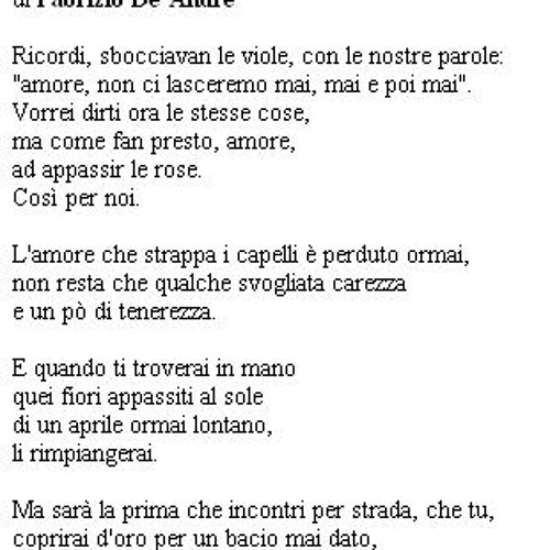 Stream La Canzone Dell'amore Perduto by Luca Bonfili