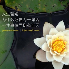 人生苦短，为什么还要为一句话一件事情而伤心半天。