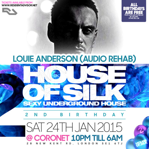 Louie Anderson 1am - 1.30am Live @ House of Silk - 2nd Birthday @ Coronet Sat 24th Jan
