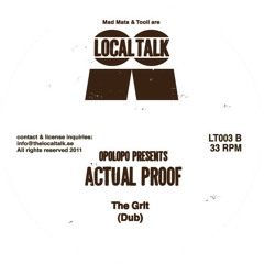 OPOLOPO presents Actual Proof - The Grit (Dub)