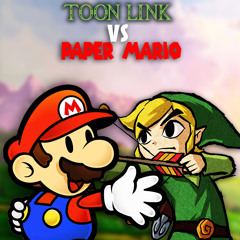 Toon Link vs Paper Mario