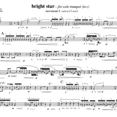 StarCycle PROJECT, "Bright Star," for solo trumpet in two movements, "Entrance & Flare (1.189)"