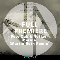 Full Premiere: Pete Oak & Notize - Merula (Martin Roth Remix)
