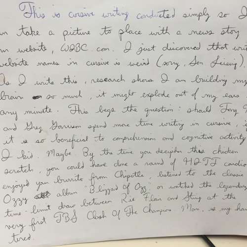 Indiana Debates Cursive Writing. Again.