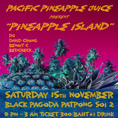 David Chong at Black Pagoda pineapple island party