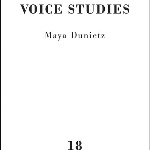 Maya Dunietz Voice Studies 18 Side A